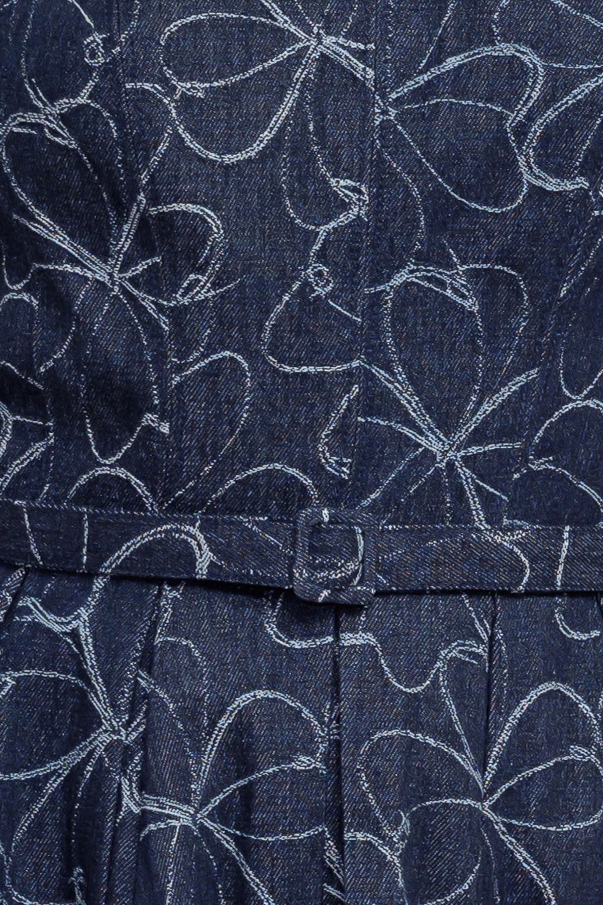 MOONDUST GARDEN DENIM MIDI DRESS