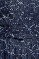 MOONDUST GARDEN DENIM MIDI DRESS