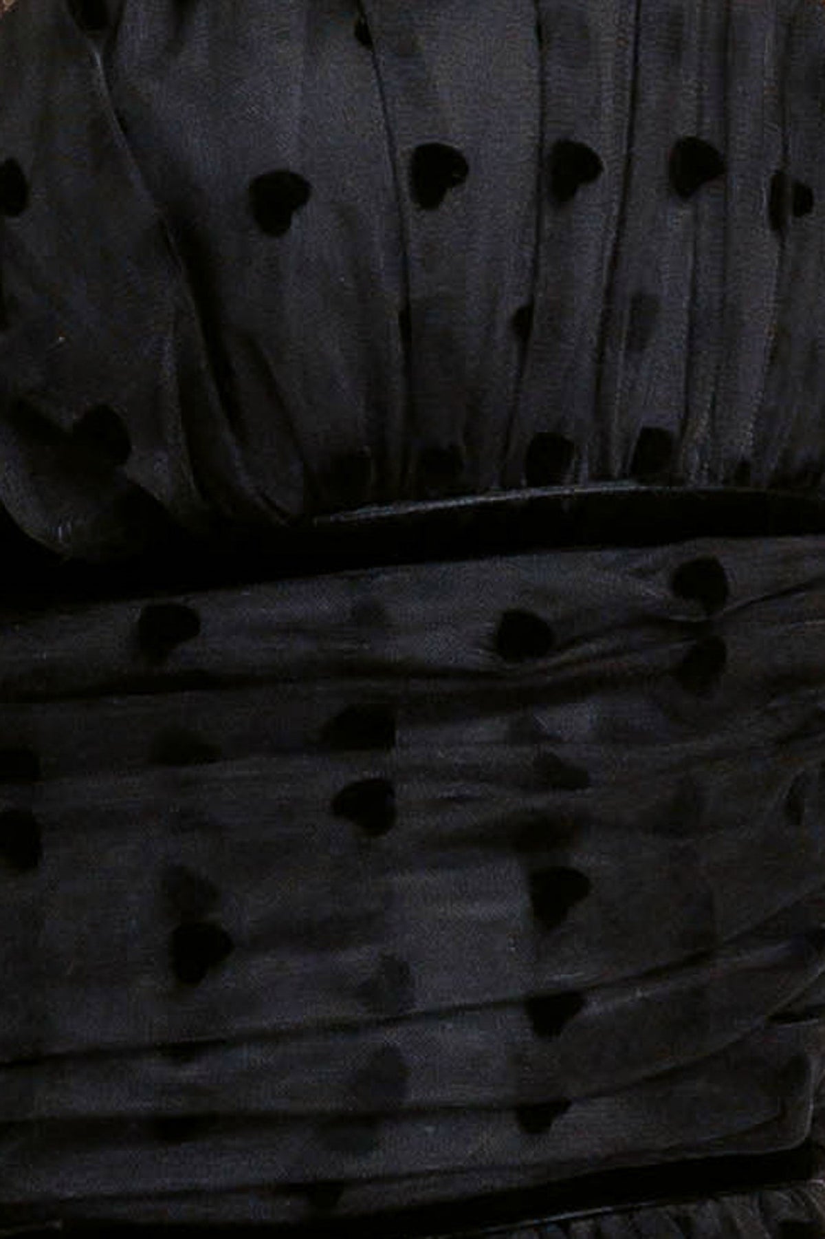 HEART DOT BALLET TULLE MIDI DRESS