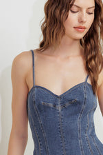 WEEKEND COMMAND DENIM MINI DRESS