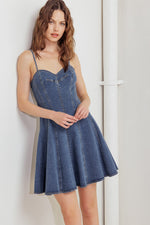 WEEKEND COMMAND DENIM MINI DRESS