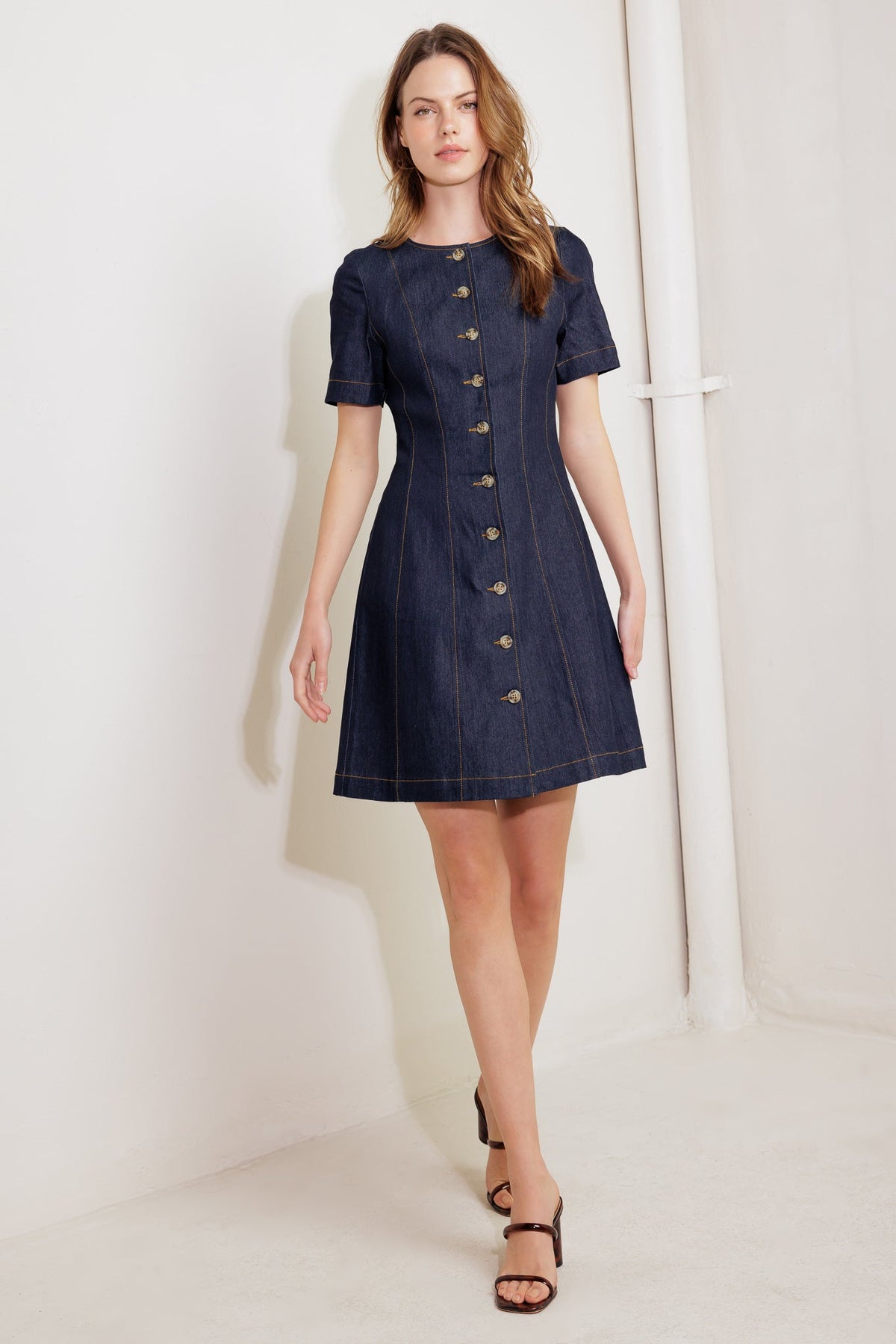 INDIGO TEMPO DENIM MINI DRESS