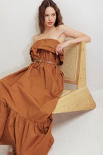 MILK & HONEY WOVEN MIDI DRESS