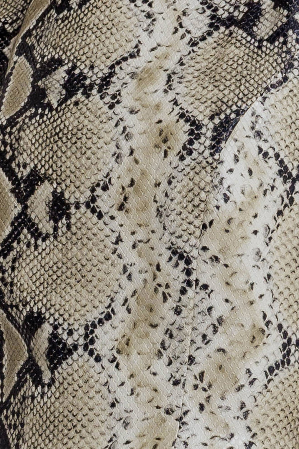 SNAKE GLAM FAUX LEATHER MINI DRESS