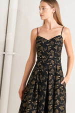 GARDEN OPERA WOVEN MIDI DRESS