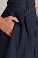 URBAN CORSET DENIM MIDI DRESS