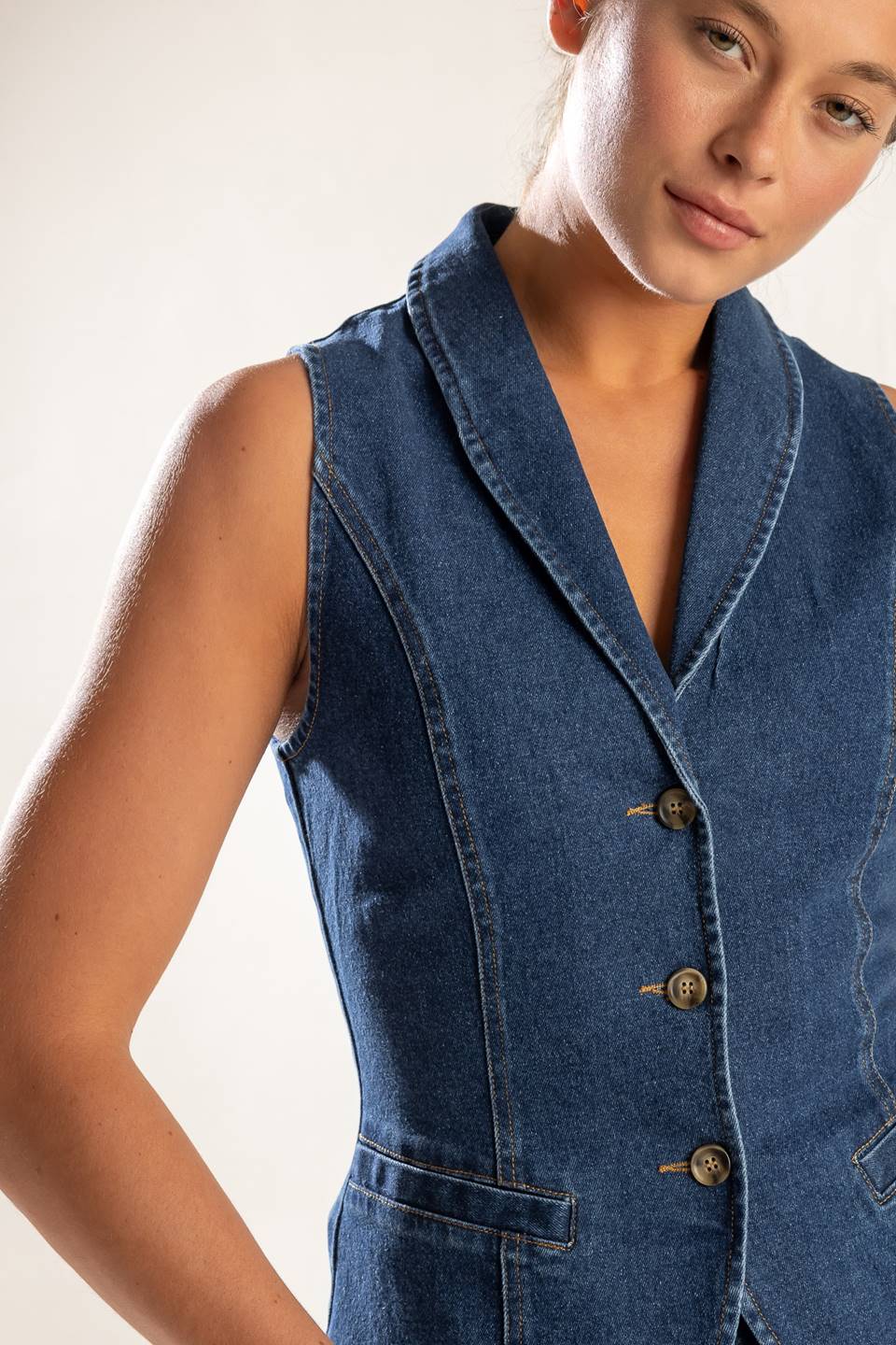 SPRING ROMANCE DENIM VEST