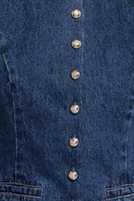 COFFEE PETAL DENIM VEST