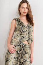 GLAM VENOM FAUX LEATHER VEST