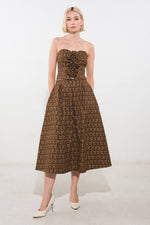 UPGRADED EVENT WOVEN MIDI SKIRT