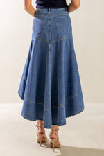 UNDER THE HISBISCUS DENIM SKIRT