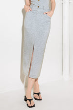 LOVELY BY NATURE KNIT MIDI SKIRT