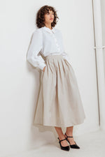 SOFT POEM WOVEN FULL MIDI SKIRT