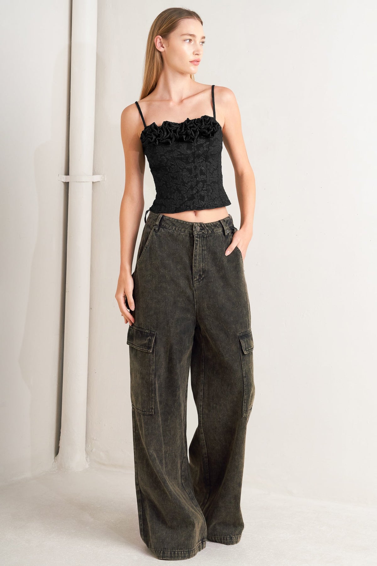 CAN'T BLAME ME GARGO DENIM PANTS