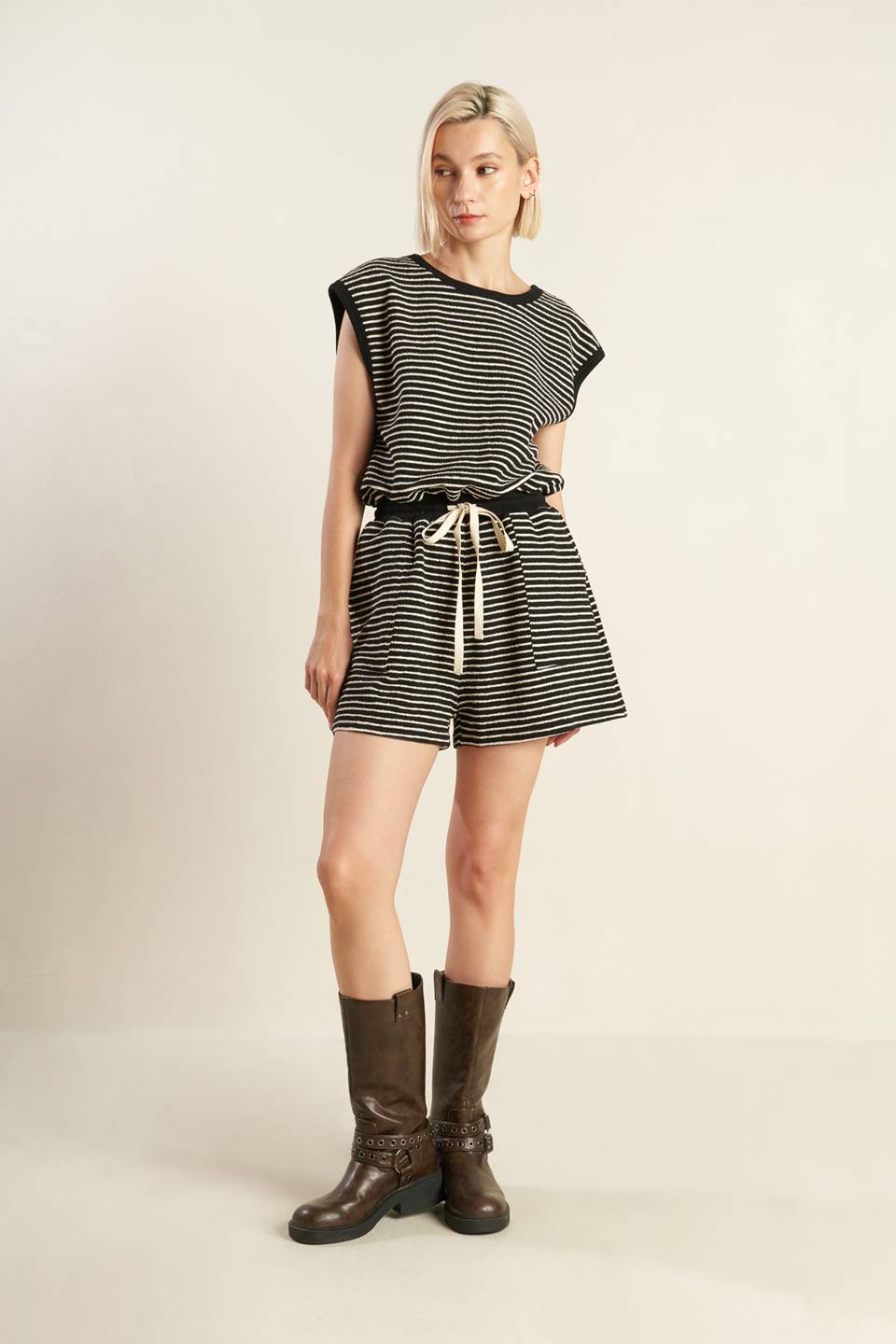 SUNSET COVE STRIP ROMPER