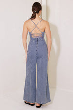 BEGIN AGAIN BLUE DENIM JUMPSUIT