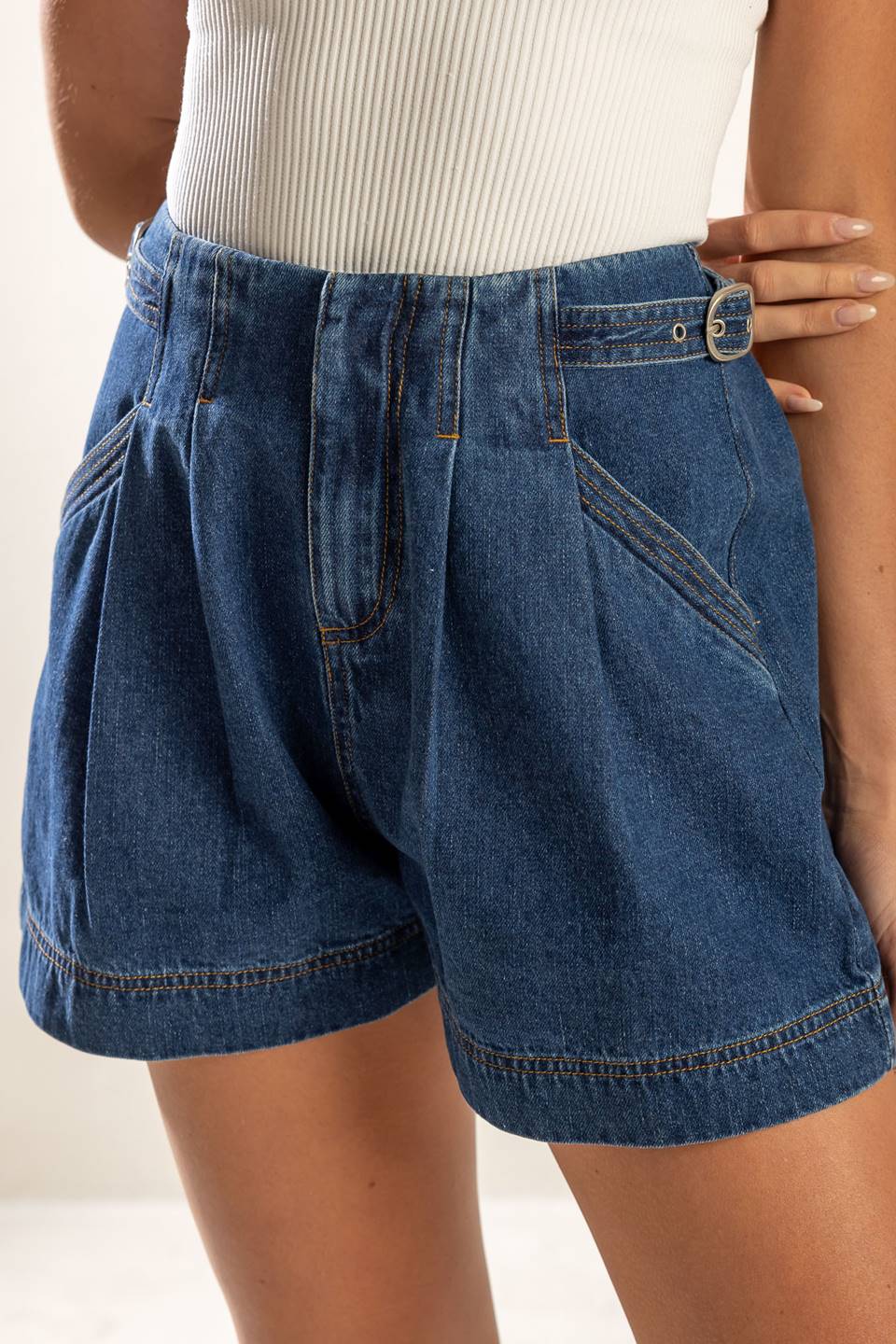 SPRING ROMANCE DENIM SHORTS