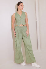 DRIFTING CURRENTS OLIVE WOVEN PANTS