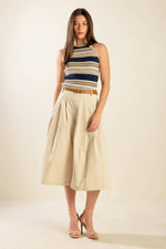 DRIFTING CURRENTS WOVEN CULOTTE PANTS