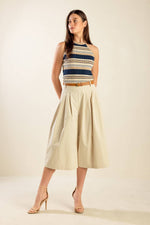DRIFTING CURRENTS WOVEN CULOTTE PANTS