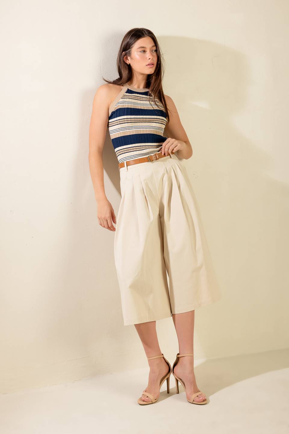 DRIFTING CURRENTS WOVEN CULOTTE PANTS
