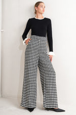 METRO ICON WOVEN HOUNDSTOOTH PANTS