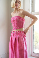 SOCIAL HOUR DENIM TUBE TOP