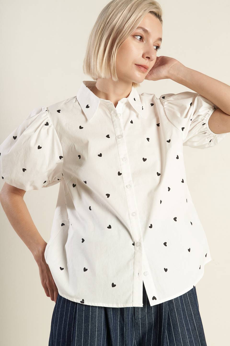 FOREVER DAYDREAMING WOVEN TOP