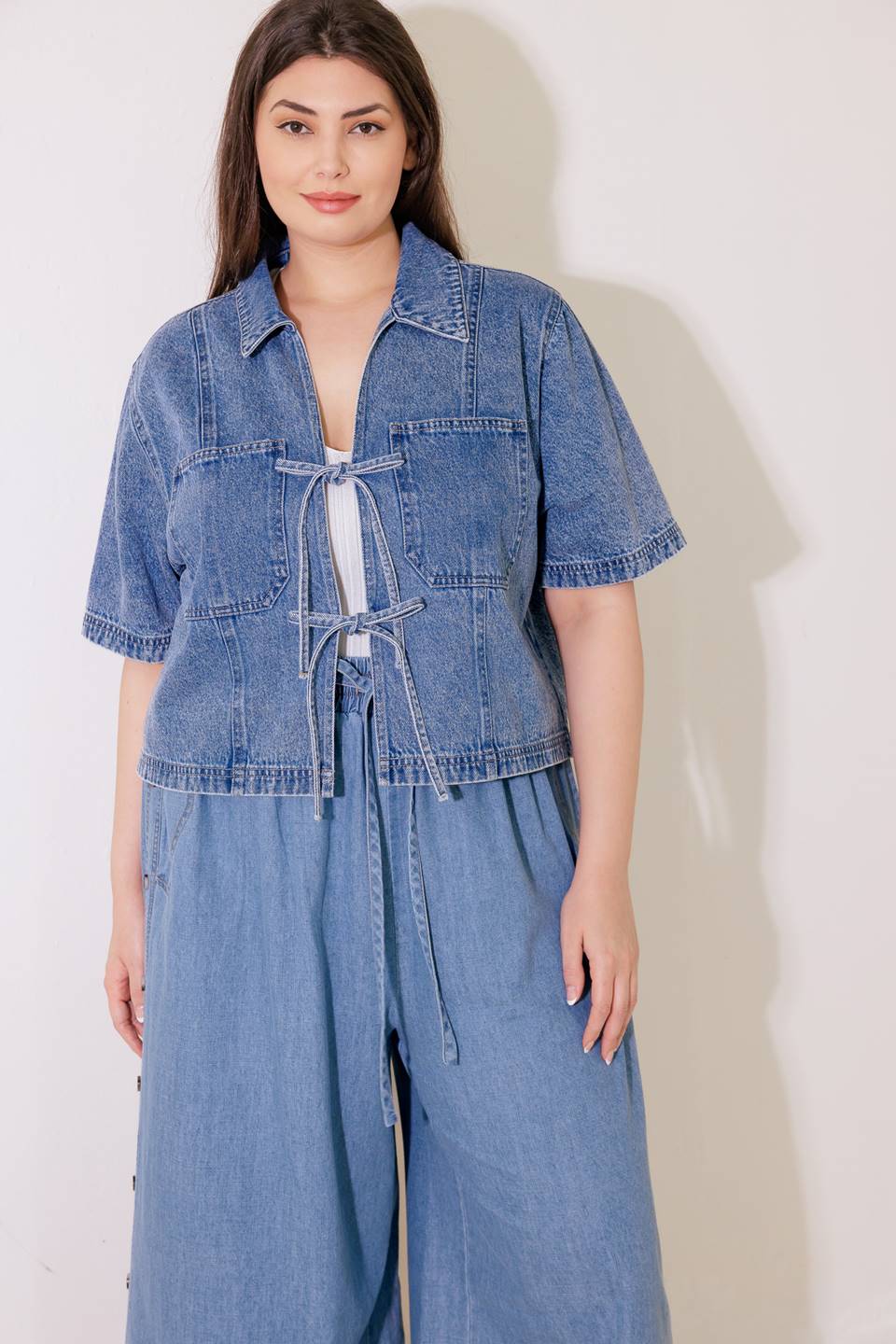 BY CHANCE DENIM TOP