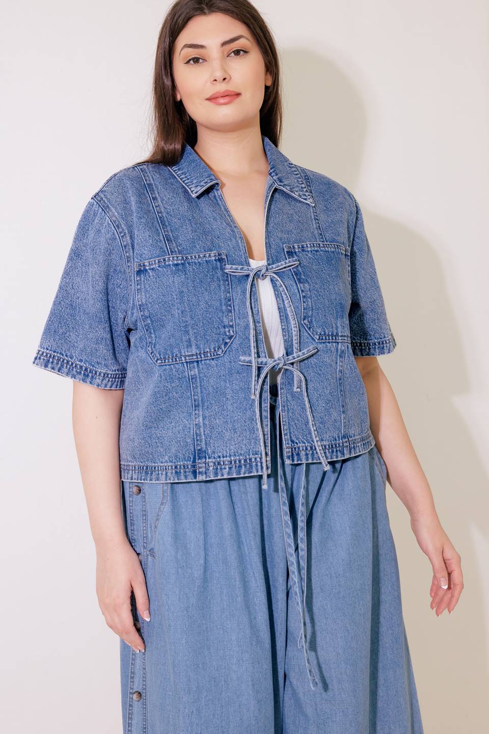 BY CHANCE DENIM TOP