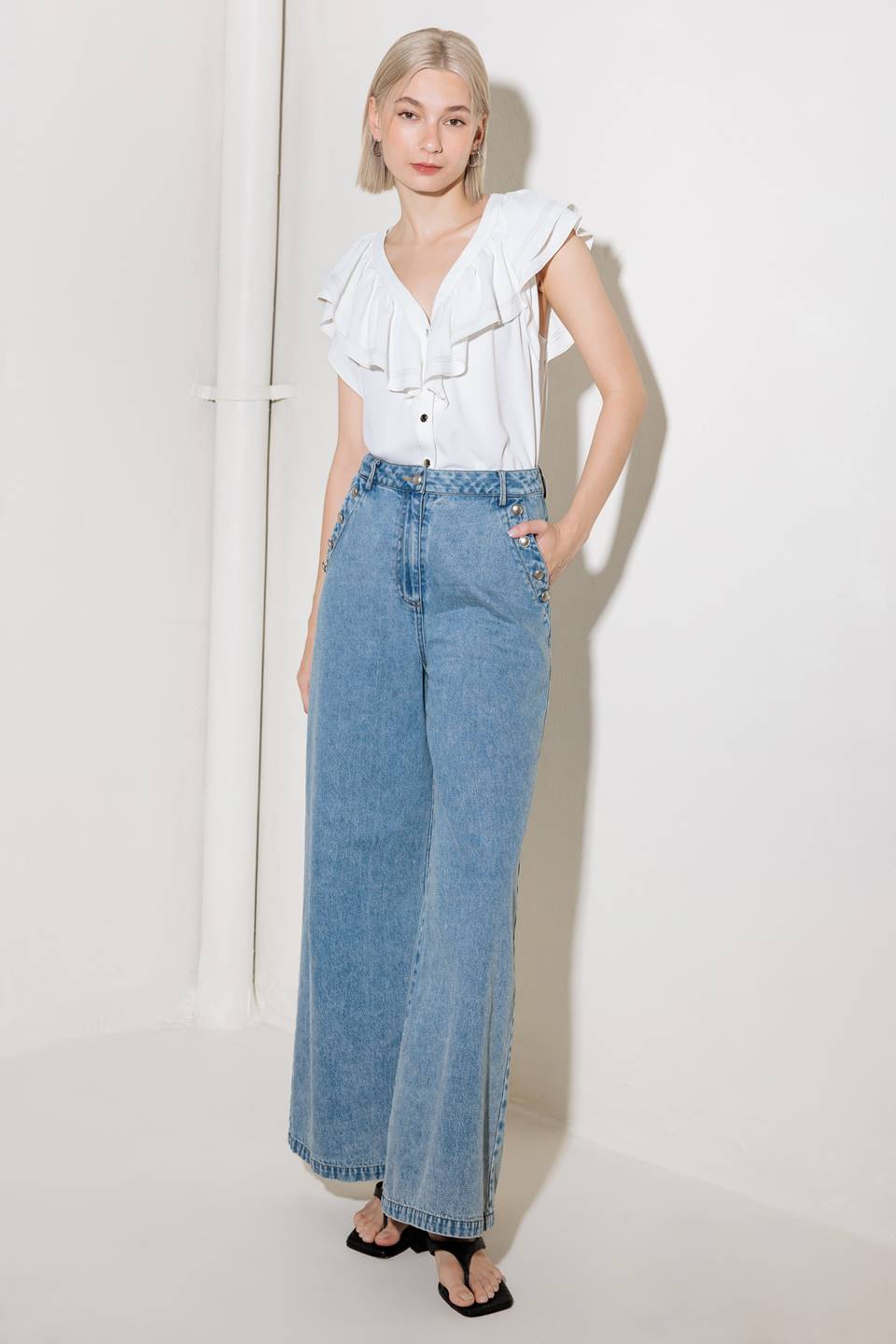 MADE FOR ROMANCE OFF WHITE WOVEN TOP