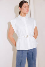 ON CLOUD NINE WHITE WOVEN TOP