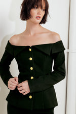 MODERN FLOW BLACK WOVEN TOP