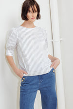 COCOON HOUR WHITE WOVEN TOP