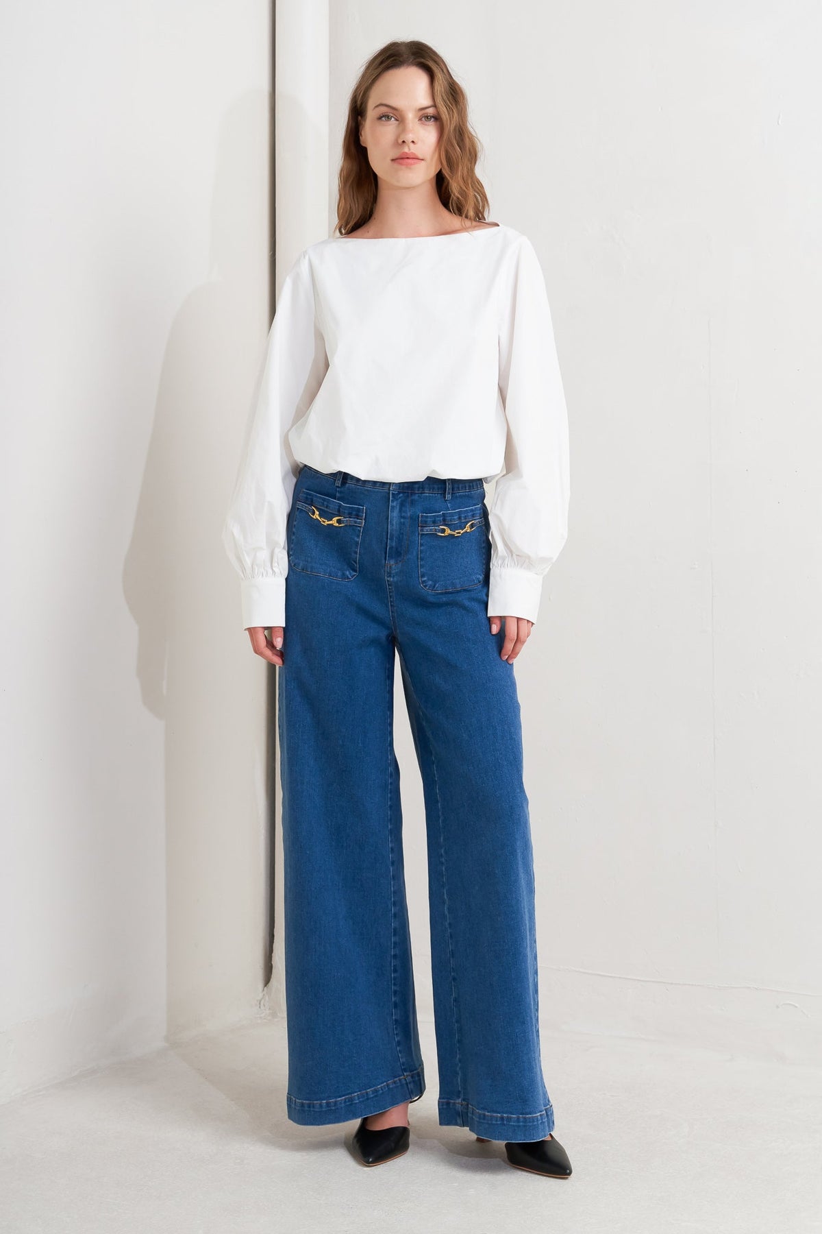 LAUREN TOUCH WOVEN TOP