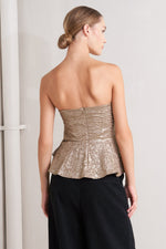 LIQUID GOLD WOVEN TOP