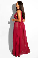 Loose Chiffon Beach Dress Sexy Women Solid Elegant Split Summer Maxi Dress Vestidos