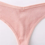 FINETOO Cotton Panties G-String for Women V Wasit Lingerie Solid Color Thongs M-XL Breathable Underwear Girls Intimates Lingerie