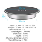 Desk Embeded Wireless Charger 15W Phone Charger 3.0 For xiaomi mi 11 10s Wireless Charging Pad For iphone 12 pro max x plus