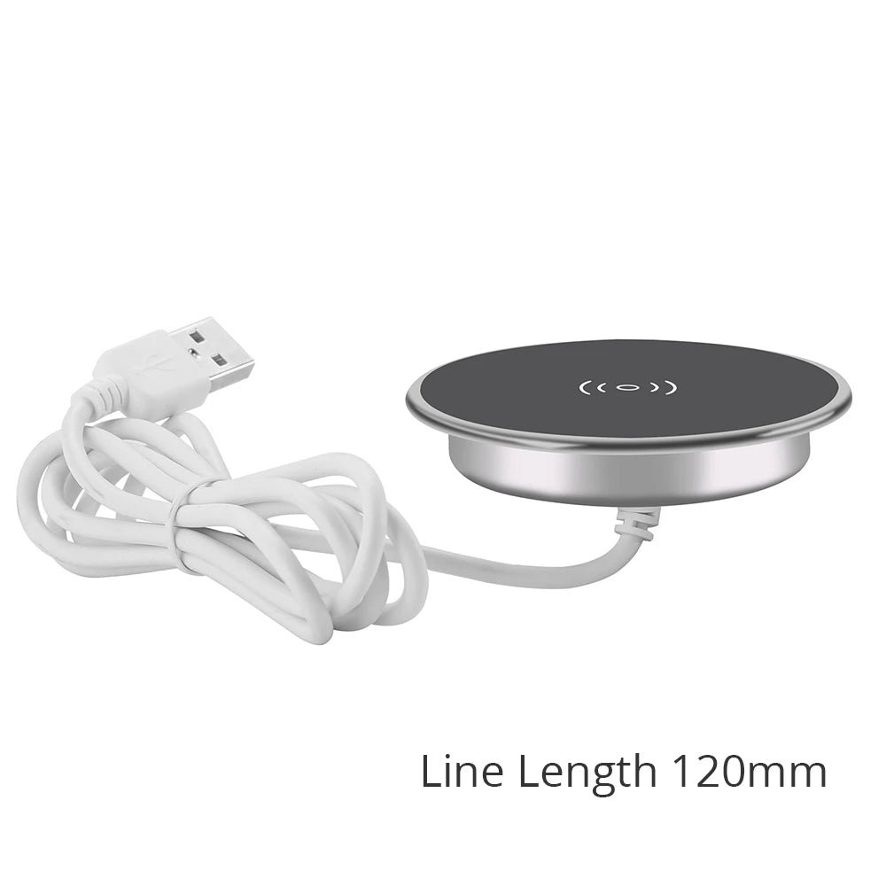 Desk Embeded Wireless Charger 15W Phone Charger 3.0 For xiaomi mi 11 10s Wireless Charging Pad For iphone 12 pro max x plus