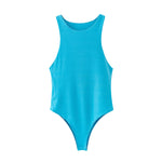 summer solid sexy bodycon women bodysuits female 8 color green slim casualbodysuit chic lady club short playsuits femme