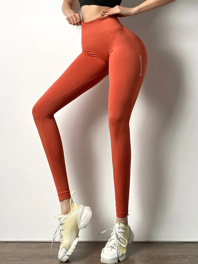 Fitness Seamless Knitting Elastic Sports Legging Women High Waist Yoga Pant Quick Dry Gym Squat Running Butt Lifting Leggings