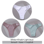 3Pcs/Set Cotton Women Briefs Sexy Low Rise Panties Female Seamless Underwear Breathable Underpants Girls M-XL Intimates Lingerie