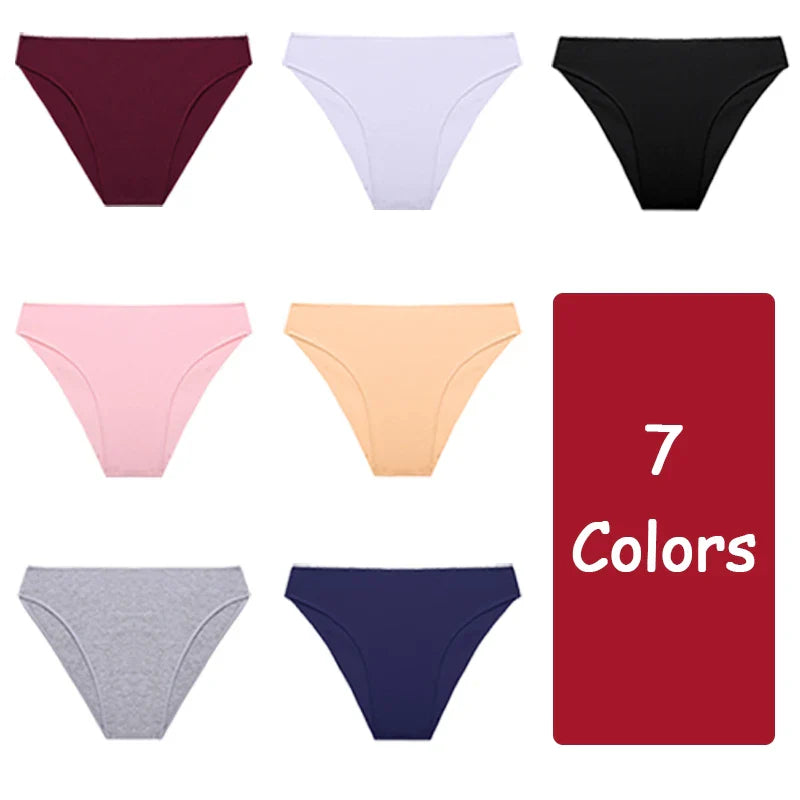 Women Cotton Briefs Panties Ladies M-2XL Underwear Sexy Low Waist Panti Female Seamless Lingerie Girls Plus Size Soft Intimates