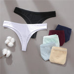 Women Cotton Thongs Panties Sexy Low Waist T-Back G-string Underpants Thongs Girls S-XL Intimates Lingerie Breathable Bikini New