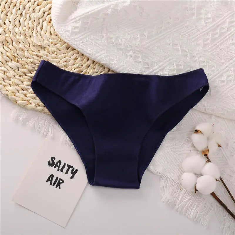 Women Cotton Briefs Panties Ladies M-2XL Underwear Sexy Low Waist Panti Female Seamless Lingerie Girls Plus Size Soft Intimates