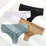 3Pcs M-2XL Seamless Thongs Women High Waist G-string Ladies Comfortable Bikini Panties Thong Underpants Girls Underwear Lingerie