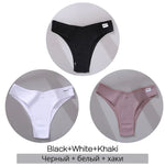 3Pcs/Set Cotton Women Briefs Sexy Low Rise Panties Female Seamless Underwear Breathable Underpants Girls M-XL Intimates Lingerie