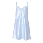 Women Ice Silk Cool Nightgown Pyjamas Sexy V Neck Sleepwear Nightwear