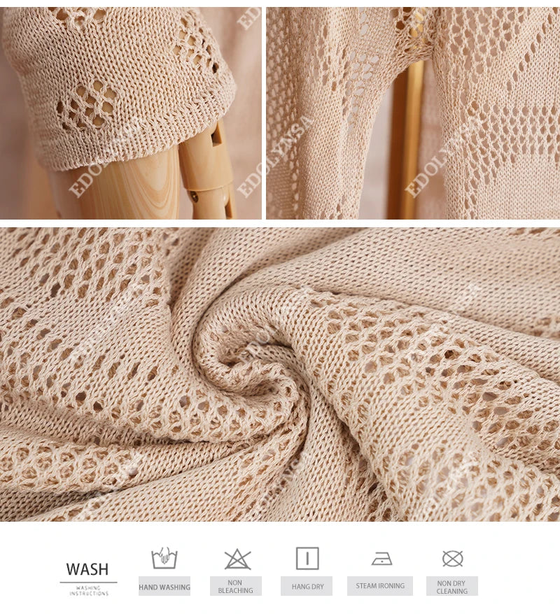 New Arrivals Sexy Beach Cover up Crochet Women Swimwear Rash Guard Beach Kaftan Wrap Dress Robe de Plage Saida de Praia #Q194